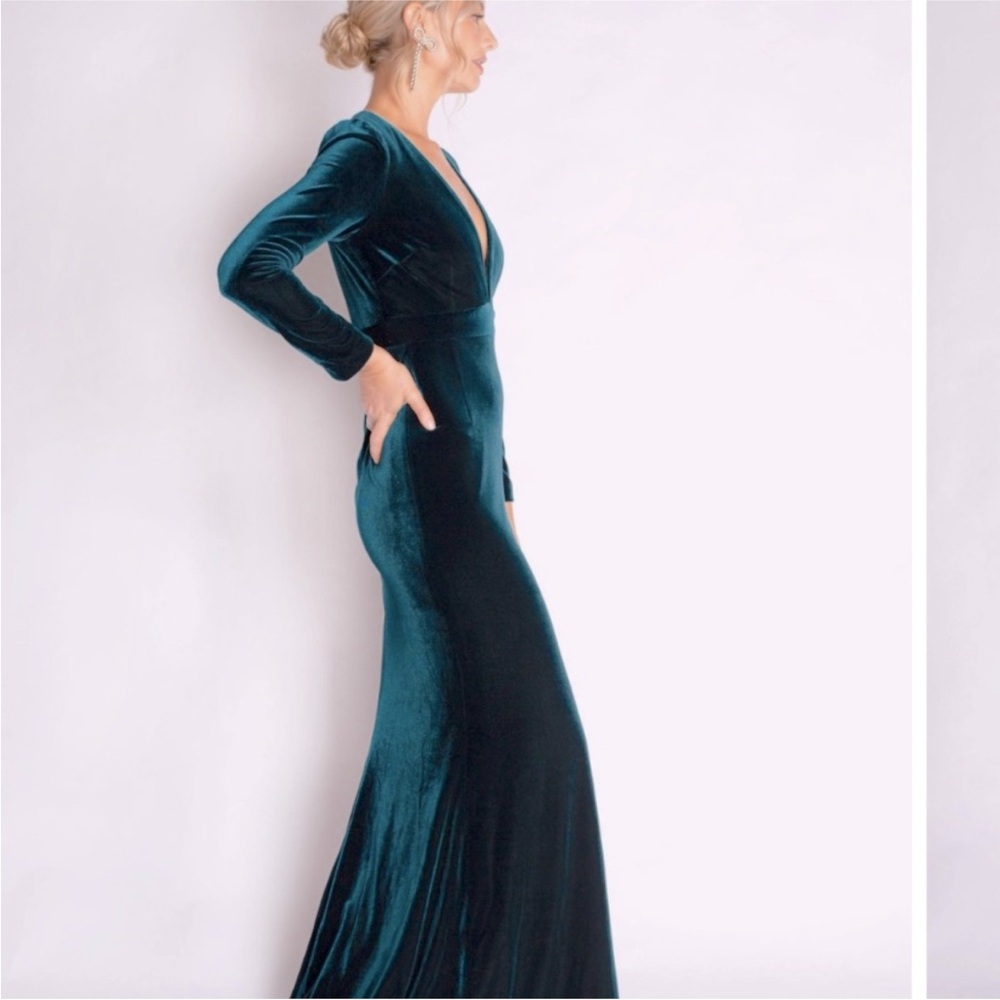 Elegant Velvet Evening Gown